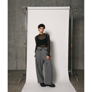 スラックス パンツ 「 VERSEAU / ヴェルソー 」ハイウエストストラップパンツ　23810503　JON レディース メンズ