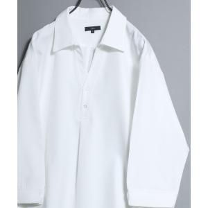 シャツ Skipper-Neck 3/4 Sleeve Shirt / 七分袖スキッパーシャツ メンズ 春夏 メンズ レディース