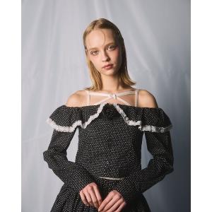 ブラウス シャツ ローズオフショルブラウス レディース