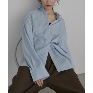ブラウス シャツ シアーストライプカシュクールシャツ レディース
