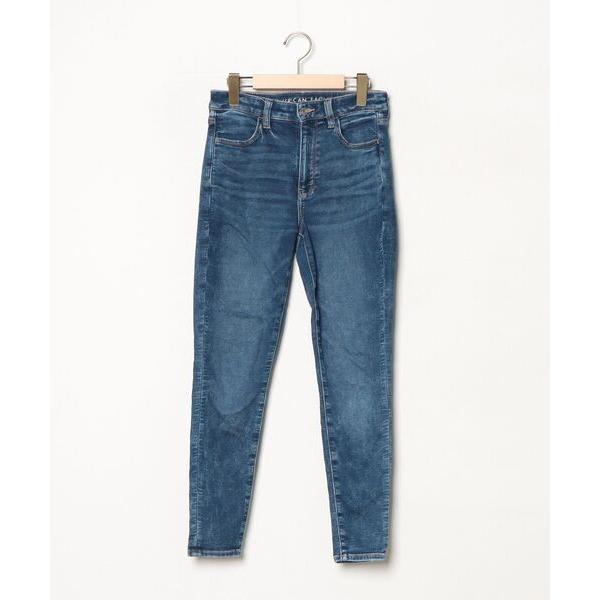 「American Eagle」 スキニーデニムパンツ 4 ネイビー レディース