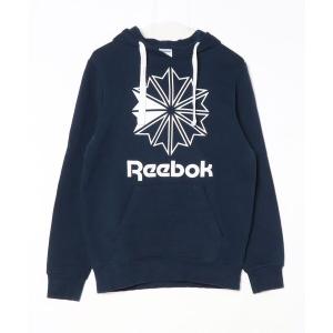 「Reebok」 プルオーバーパーカー M ネイビー メンズ