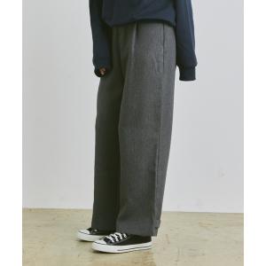 「flaner」 スラックス MEDIUM チャコールグレー レディース
