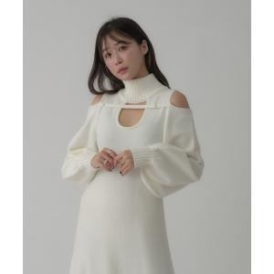 「qumerry.」 ニットワンピース FREE ホワイト レディース