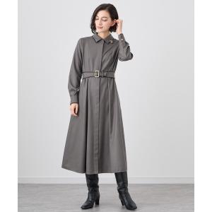 「ANAYI」 シャツワンピース 38 カーキ レディース