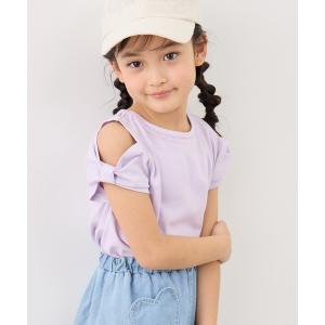 tシャツ 「KIDS/キッズ」肩あきリボンTシャツ/接触冷感 キッズ 子供服 女の子