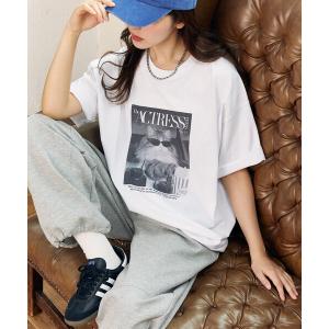 tシャツ PUBLUX/パブリュクス 「機能性素材」MAGAZINE キャット フォト Tシャツ　限定展開 レディース メンズ