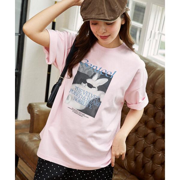 tシャツ PUBLUX/パブリュクス 「機能性素材」Genteel ラビット プリント Tシャツ　限...