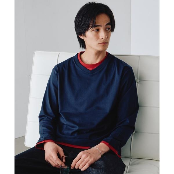tシャツ Shallow V-Neck Long Sleeve T / 浅Vネックレイヤードライクロ...