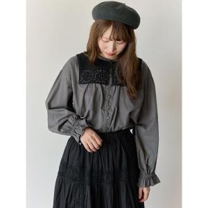ブラウス シャツ 「Cross×Staff」レース襟付きブラウス レディース