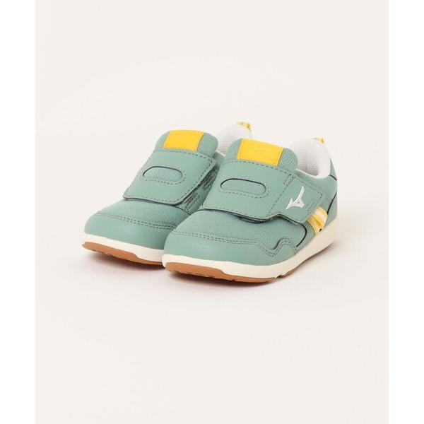 スニーカー mizuno ミズノ PLAMORE INFANT 3「パカっと開いて脱ぎ履き簡単 」ベ...