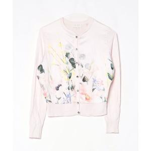「Ted Baker」 ニットカーディガン 1 ピンクベージュ レディース
