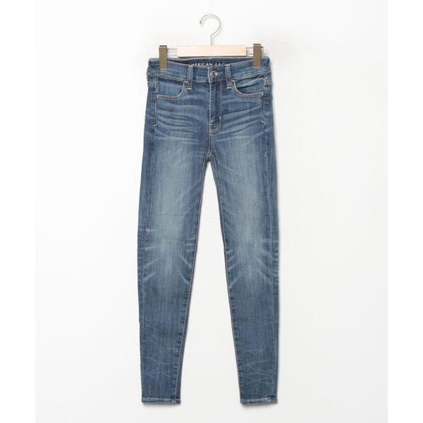 「American Eagle」 スキニーデニムパンツ 00 ネイビー レディース