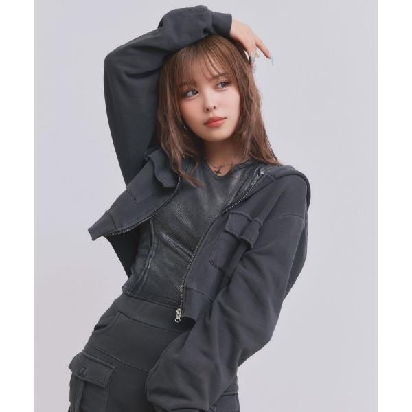 「INTER FACTORY」 セットアップ FREE チャコールグレー レディース