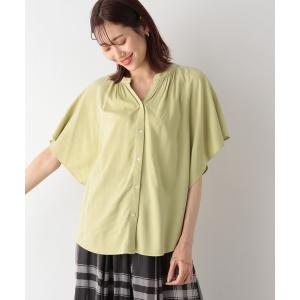 「GLOBAL WORK」 半袖シャツ SMALL ライトグリーン レディース