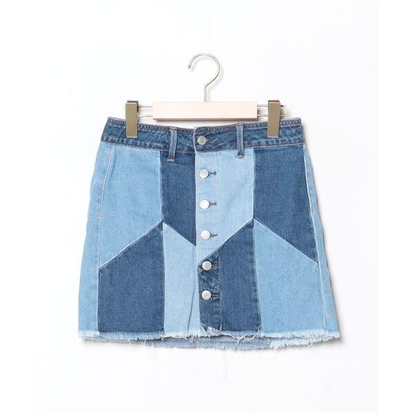 「American Eagle」 デニムスカート 00 ブルー レディース