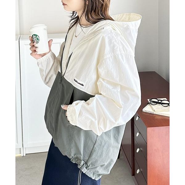 「Java」 ナイロンブルゾン MEDIUM ホワイト レディース
