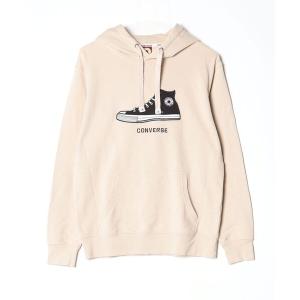 「CONVERSE」 プルオーバーパーカー M ベージュ レディース