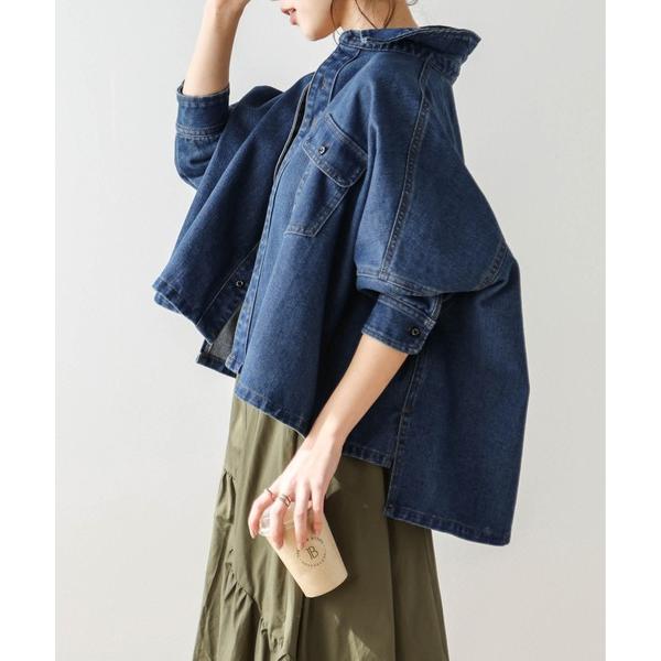 「AMELY」 「La-gemme」長袖シャツ フリー ブルー レディース