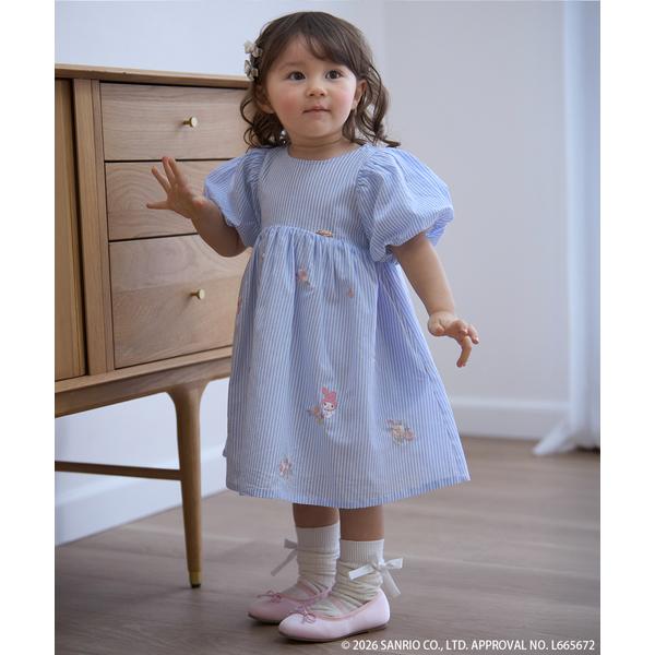 ワンピース 「サンリオキャラクターズ」刺しゅうパフワンピース キッズ 子供服 女の子
