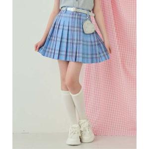 スカート ラメベルトつきプリーツスカート キッズ...の商品画像