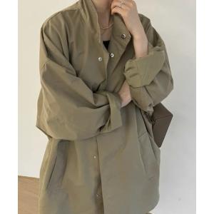 トレンチコート コート オーバーサイズスタンドカラージャケット レディース