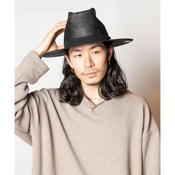 「CA4LA」 ストローハット ONESIZE ブラック メンズ