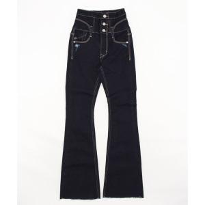 「EMODA」 ブーツカットデニムパンツ SMALL インディゴブルー レディース