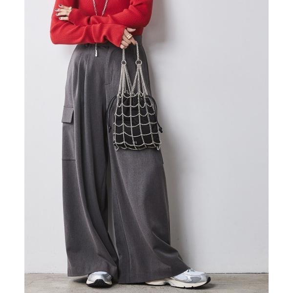 「CHIC STYLE」 スラックス 3L チャコール レディース