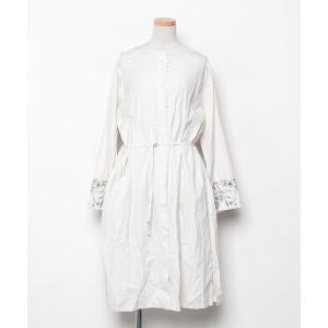 「haupia」 長袖ワンピース 38 ベージュ レディース