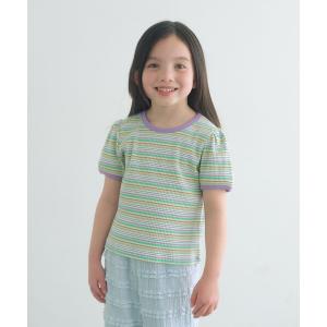 tシャツ テレコ マルチボーダー Tシャツ 10...の商品画像