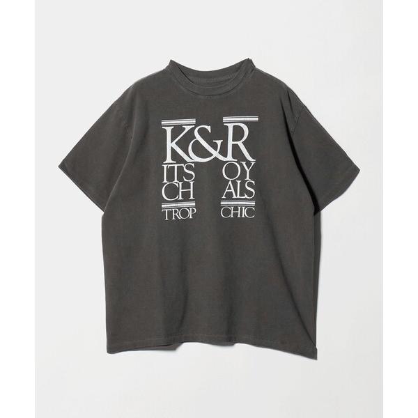 tシャツ 「KURO」ROUND SHAPE DYED TEE K＆R/プリント Tシャツ メンズ