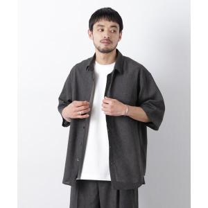 シャツ 半袖 テックリネンシャツ 半袖(セットアップ可) メンズ