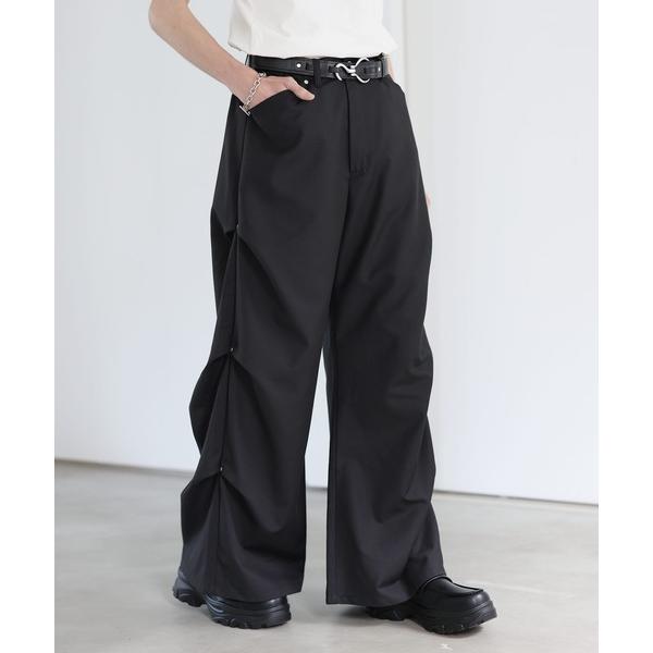 ワイドパンツ スラックス リベットTRスラックス メンズ レディース