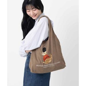 トートバッグ Jubilee 英国ロイヤル犬猫 刺繍 コーデュロイトートバッグ 限定デザイン レディース