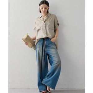 ブラウス シャツ 「Oggi 6月号掲載アイテム」ミリタリーハーフスリーブシャツ レディース