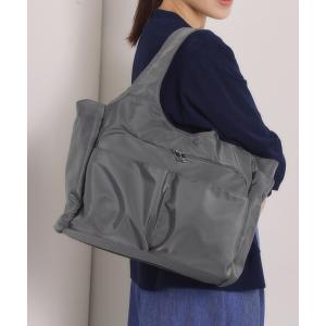 トートバッグ 「11ポケット」裏地ストライプトート レディース