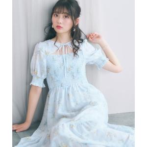 ワンピース 「大きいサイズ」ボレロ風フラワープリントワンピース marun
