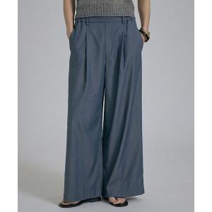 パンツ 「接触冷感＆セットアップ対応」ライトデニムパンツ/夏服/春服/オフィスカジュアル/きれいめ レディース