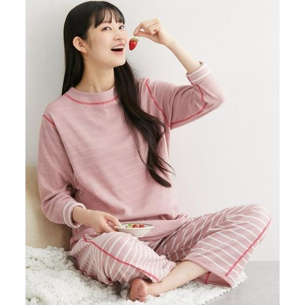パジャマ ルームウェア 前後・裏表がない 綿混パジャマ上下セット レディース