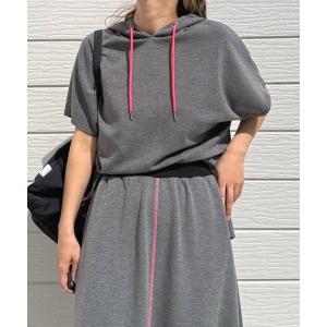 パーカー フーディースリットプルオーバー レディース
