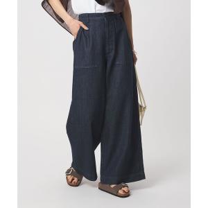 ワイドパンツ ジーンズ デニム デニムパンツ 「スタイリスト兵藤千尋さんコラボ」ベイカー ライト デニム 接触冷感 レディース