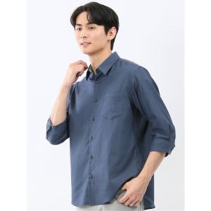 シャツ 「ストレッチ 綿混」タカキュー ソラーロ レギュラーカラー 7分袖 シャツ メンズ