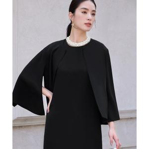 セットアップ ノーカラーフレアジャケット＆ノースリーブワンピース 2ピースセット レディース