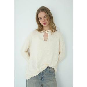ニット セーター Shell Button Knit Top /シェルボタンニット レディース