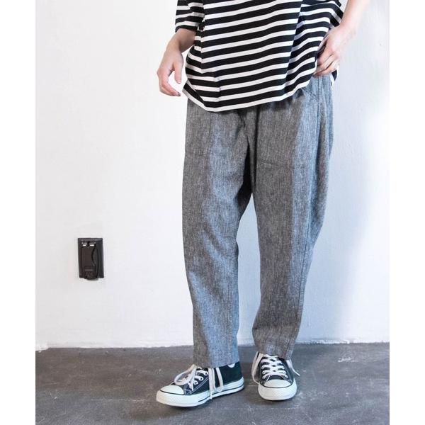 パンツ R4439 レーヨンリネンクロップドアトリエパンツ レディース