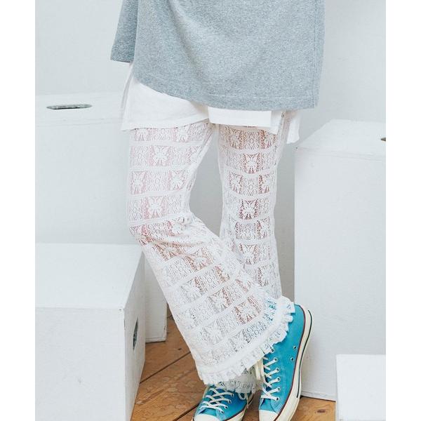 パンツ R4473 レースフレアパンツ レディース