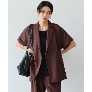 uvカット ジャケット テーラードジャケット 「size SHORTあり」ライト リネンライク ハーフスリーブ ジャケット UVカット 通気性
