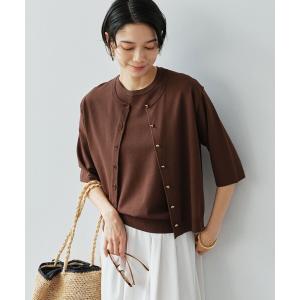 カーディガン ハーフスリーブ ニット カーディガン ウォッシャブル 接触冷感 UVカット レディース｜ZOZOTOWN Yahoo!店