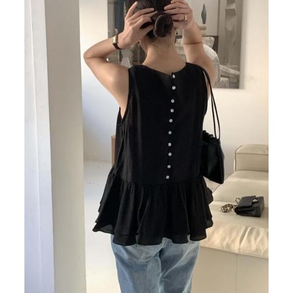 tシャツ YUGA_YGMC　Frilled tiered blouse レディース